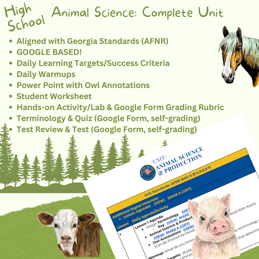 HS. Animal Science & Production Unit(7 days)