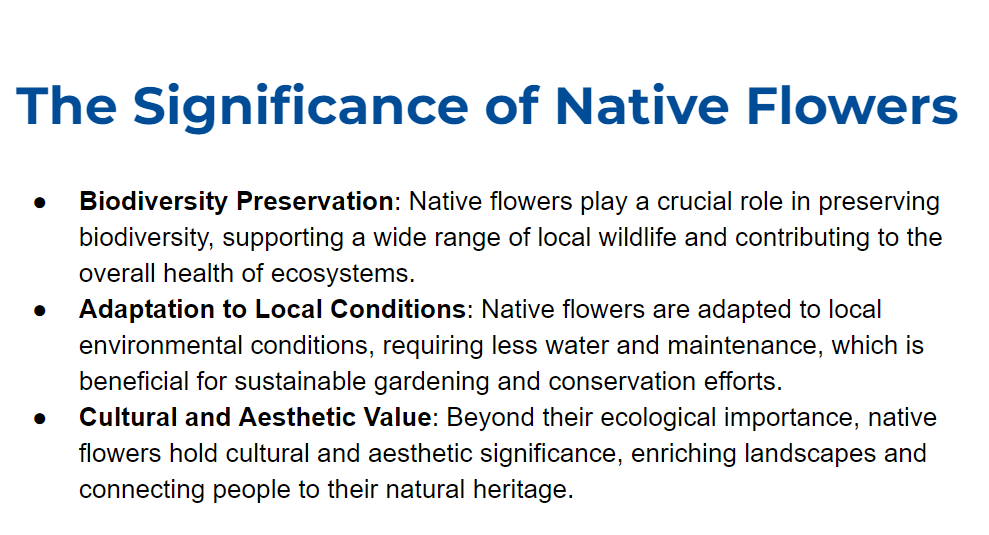 Earth Day Lesson Plans-Native Flower Conservation (2 Days)