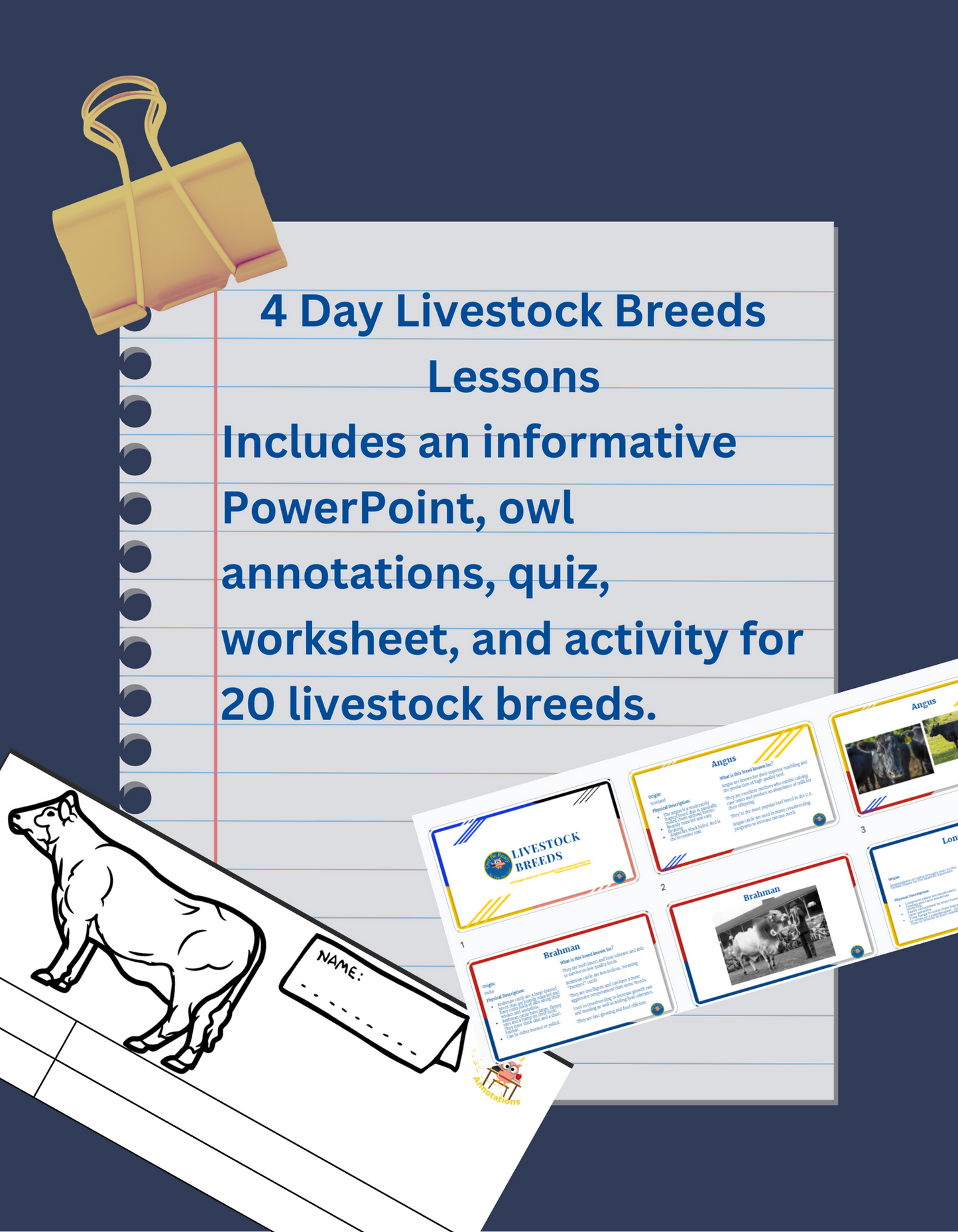 Breeds of Livestock Lessons (4 Days)