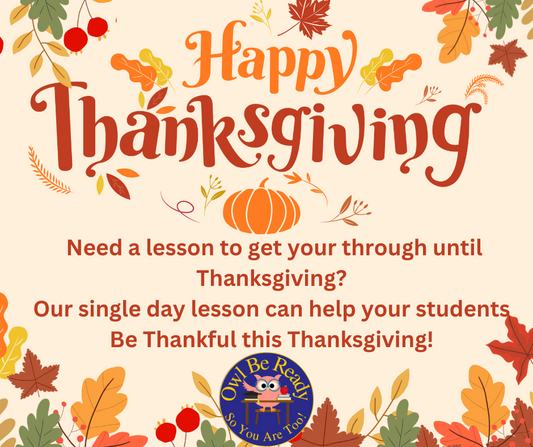 Single Day Lesson Plan- Thanksgiving