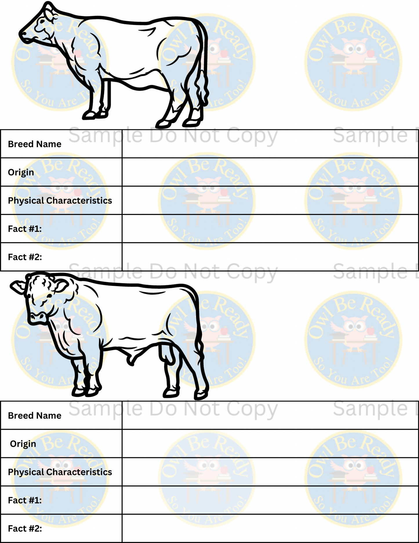 HS. Animals in AG Industries Unit(8 days)