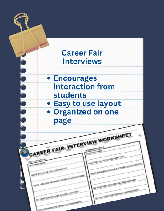 Career Fair Interview Worksheet