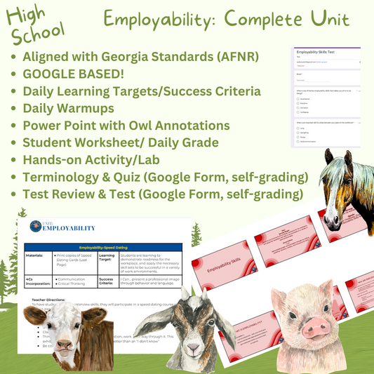 MS/HS. Employability Unit (6 Days)